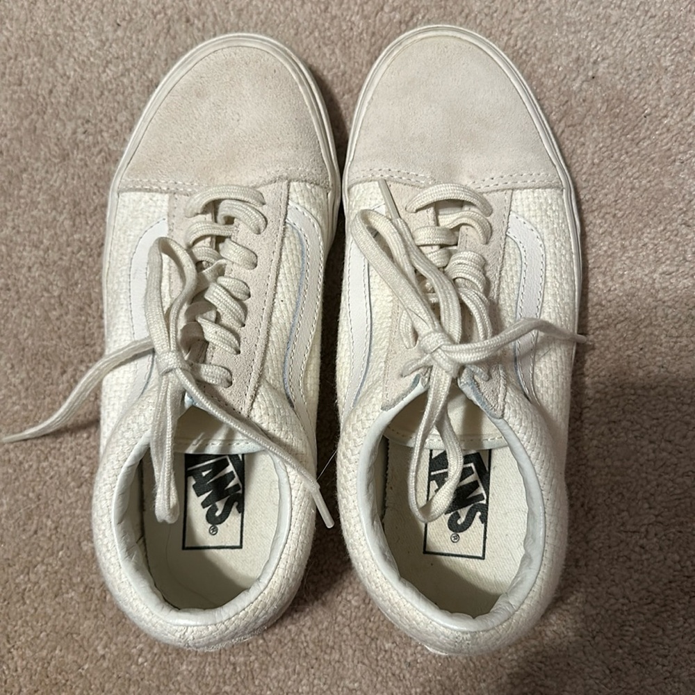Vans unisex old skool lace-up sneakers in suede and canvas - size 6M/7.5M